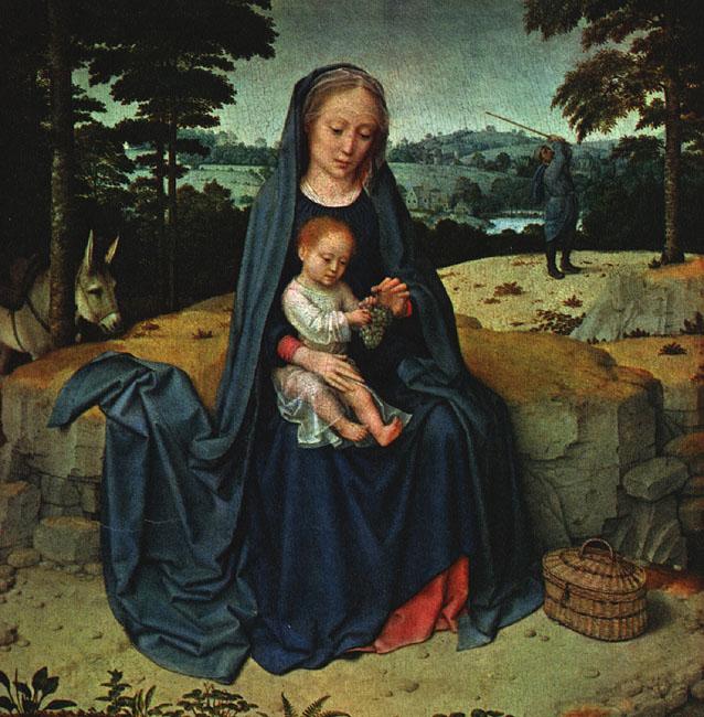 DAVID, Gerard The Rest on the Flight into Egypt sfgs Spain oil painting art